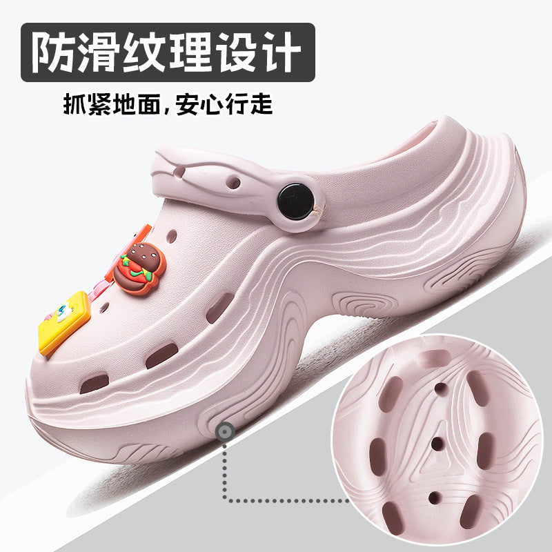 Spongebob squarepants platform clogs - women's 2025 new summer collection - outdoor, non-slip, beach sandals, height-increasing slides