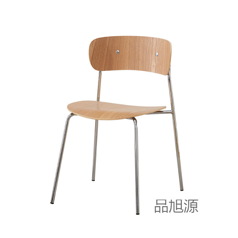 American cafe retro leather dining chair barbecue restaurant industrial style wrought iron chair simple milk tea shop dining stool