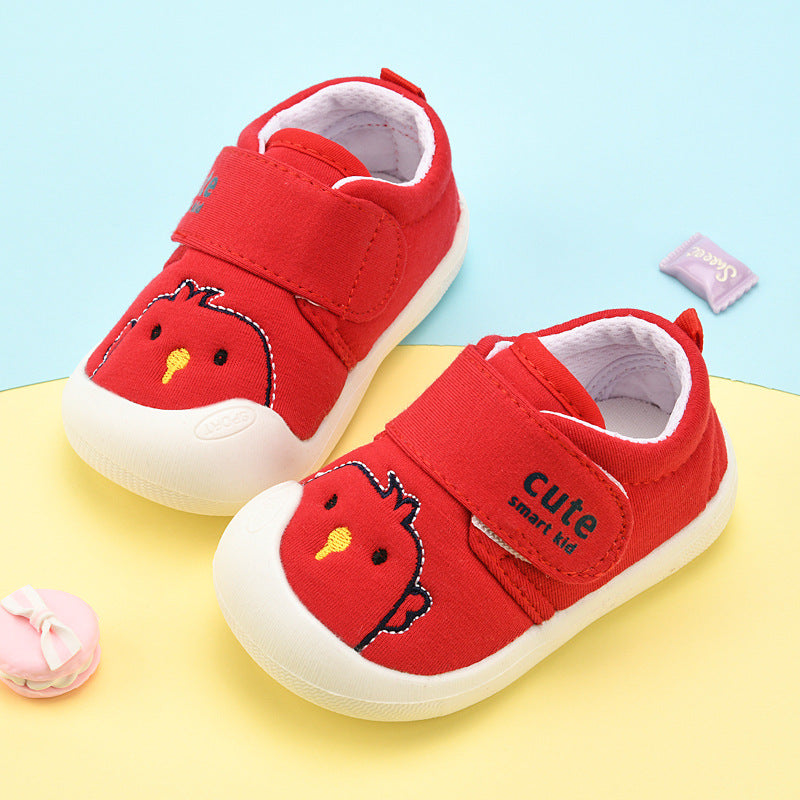 Toddler shoes for baby boys, spring and autumn, 0-1-2 years old, soft sole infant shoes, winter fleece-lined cotton shoes for baby girls