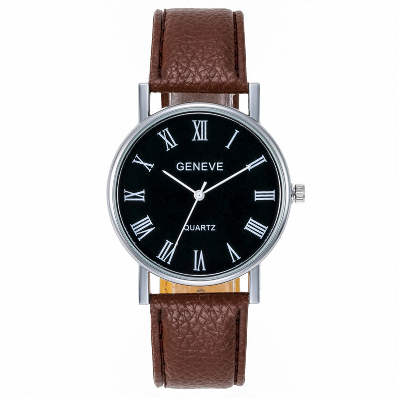 Factory direct roman numeral men's watch - business casual, trendy, and stylish gift watch with dial