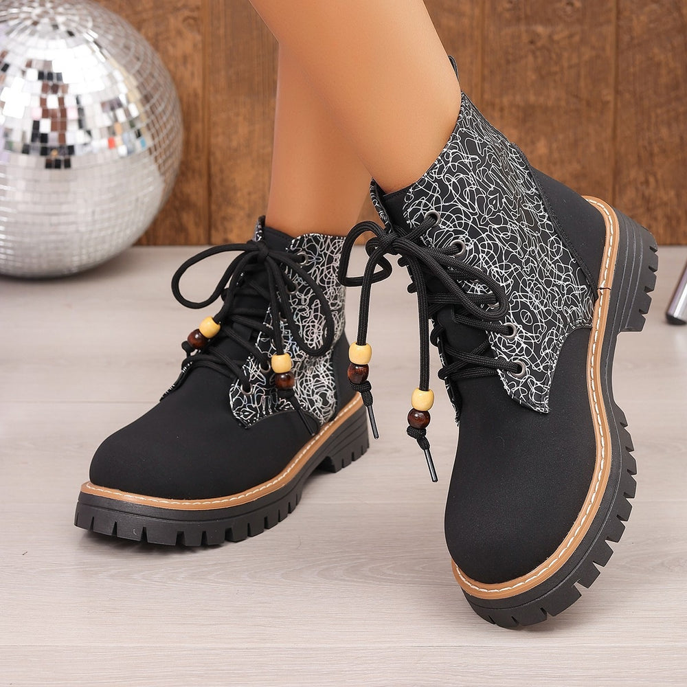 new arrival: plus-size women's boots for cross-border e-commerce – fleece-lined square heel martin boots, wholesale women's casual ankle boots for autumn/winter