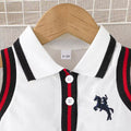 Children's clothing baby girl white sleeveless dress spring summer small horse embroider pattern vest