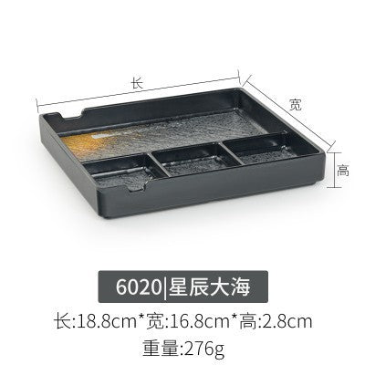 Melamine plate japanese plastic barbecue plate imitation porcelain round flat plate barbecue plate restaurant hot pot tableware dish plate commercial