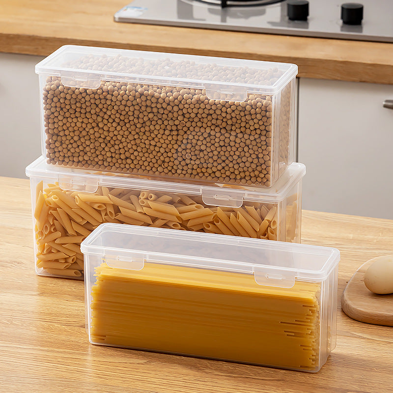 Kitchen Grains Storage Box with Lid Noodles Egg Storage Box Food Grade Transparent Refrigerator Fresh Storage Box