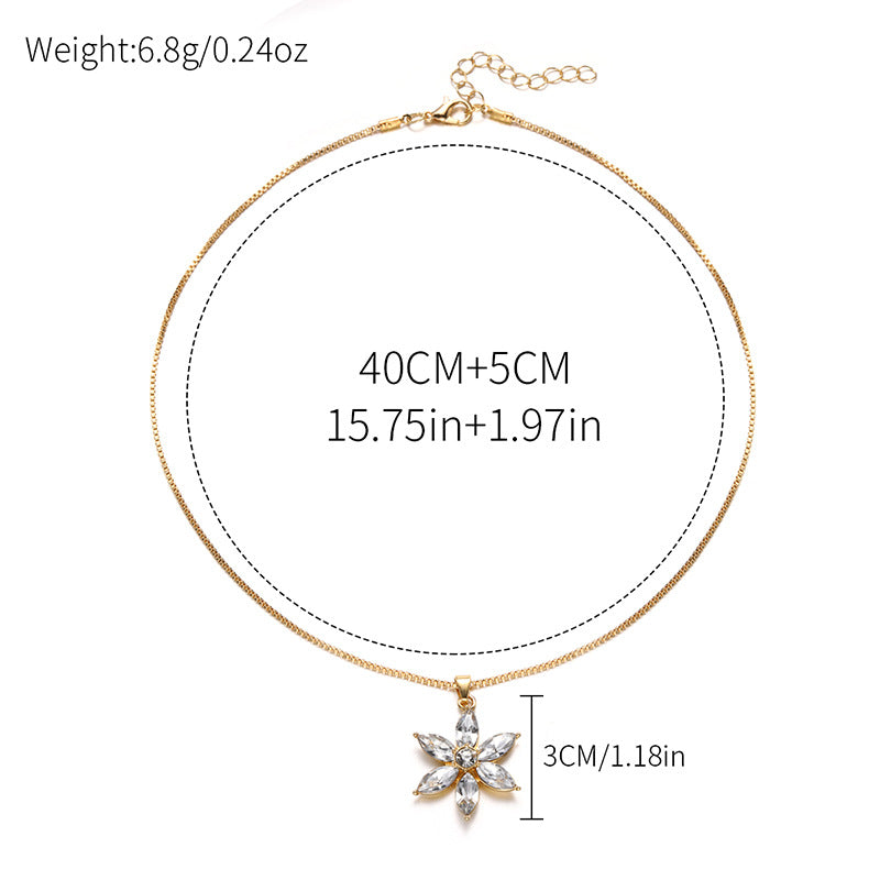 flower necklace wholesale new alloy jewelry pendant easiest for matchcasualniche styleclassy sense jewelry accessories for women