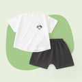 Baby short-sleeve set with shorts - lightweight summer outfit for infants and toddlers (ages 1-4) - boys' and girls' loose-fit outerwear