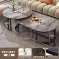 Rock slab coffee table living room for home small apartment 2025new arrivalaccessible luxuryclassy modern simple oval combination coffee table
