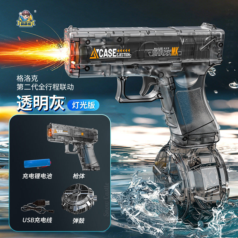 new arrival: summer automatic electric glock water gun with lights - outdoor toy for boys and girls, perfect for children's day gifts