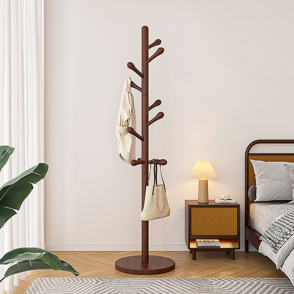 Solid wood hanger clothing store special floor-to-ceiling household clothes hanger simple vertical clothes hanger bedroom hanger
