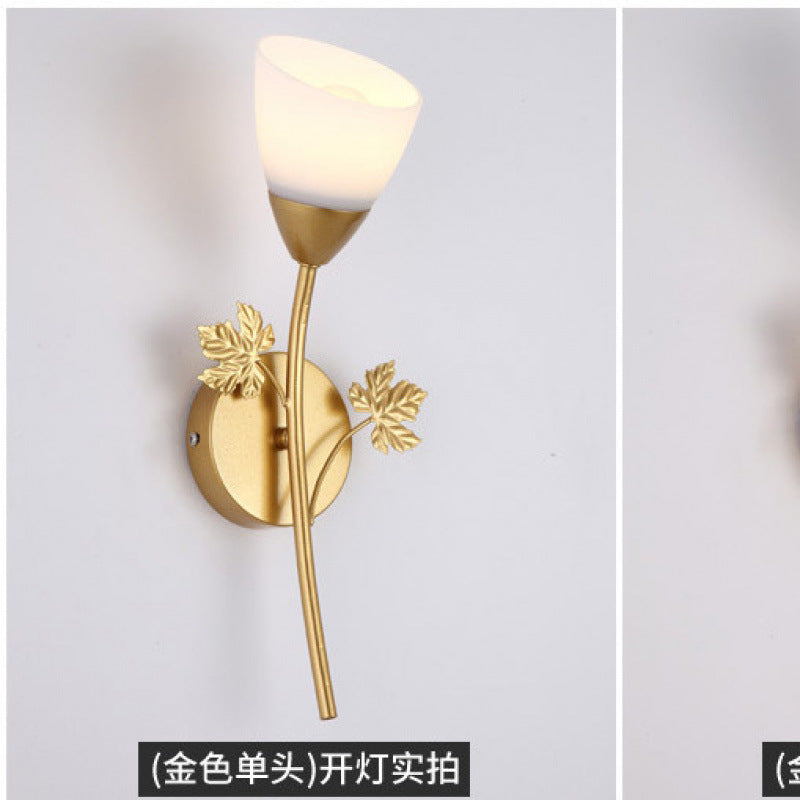 Wall lamp bedroom bedside lamp new simple modern living room background wall lamp light luxury creative staircase aisle balcony lamp