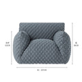 Italian normcore blue fat sofa designer sofa chair living room housestylish 3d fabric casual bread sofa