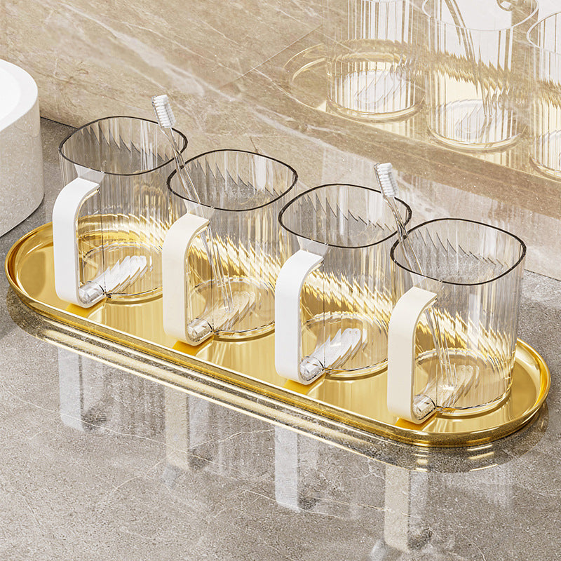 Classy accessible luxury student tooth cup for home plastic toothbrush cup couple wash cup toothbrush cup mouthwash cup