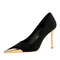Women's height increasing summer versatile fashion shoes non-slip pointed toe 2025 elegant single shoes slip-on outdoor closed-toe shoes