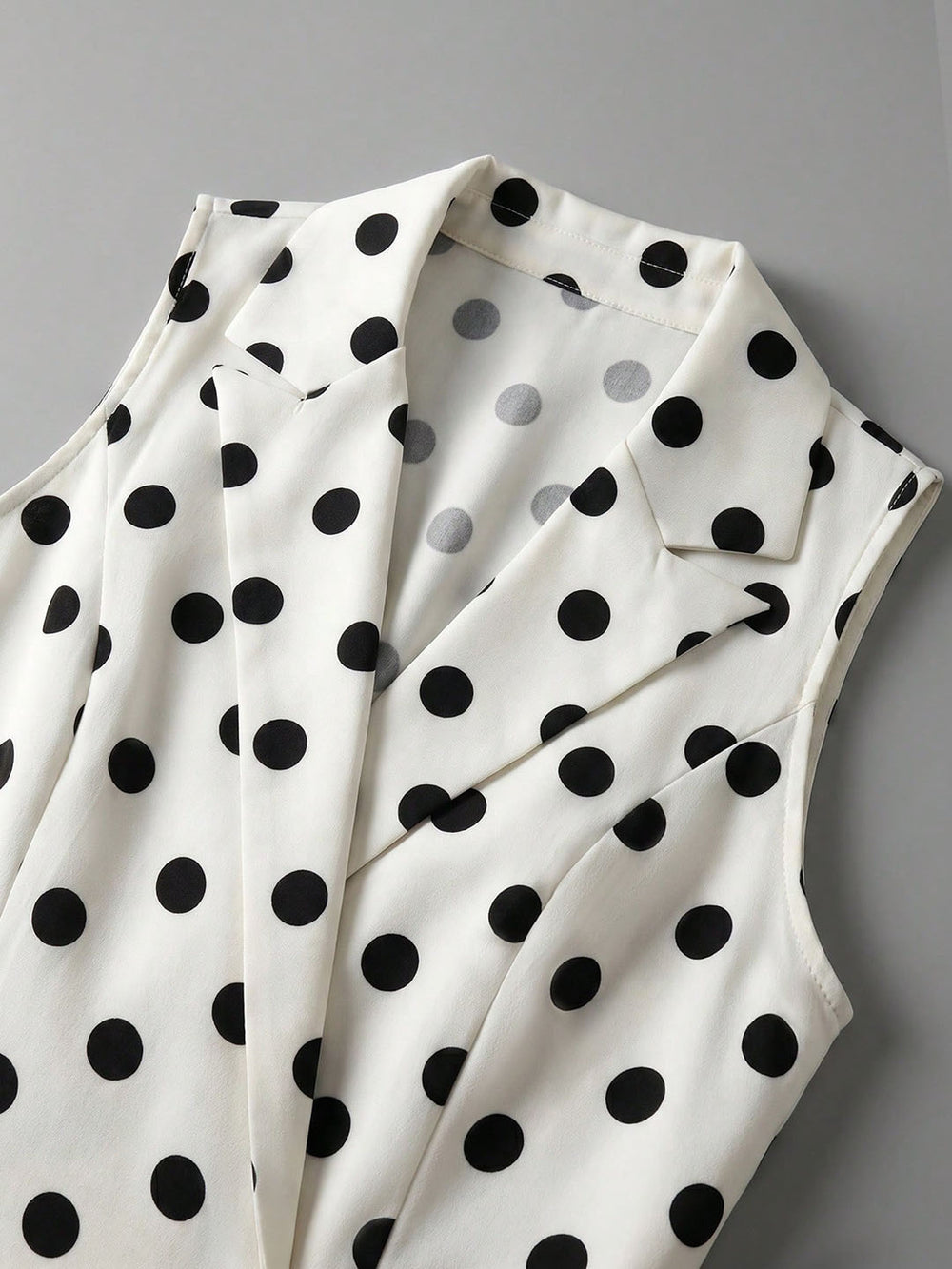 fashionsummernew arrival polka dot suit collar dress sleeveless waist elegant hip skirt