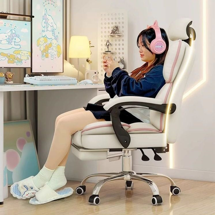 Computer chair - ergonomic home office chair for gaming, esports, dorm, and office use - backrest chair for women's bedroom