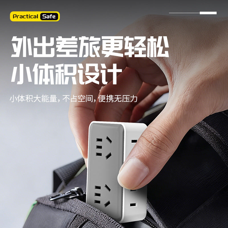 Multi-outlet power strip - convertible socket panel, 1-to-multiple plug adapter with 16a power strip for home charging