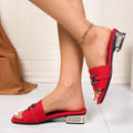Women's metal buckle flat sandals - sizes 36-43 - 2026 summer new collection - open toe roman beach sandals for vacation