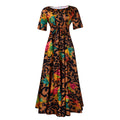 Brown black floral