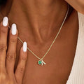 hot-selling european and american simple fashion necklace a-z personalized letter heart birthstone necklace accessories for women