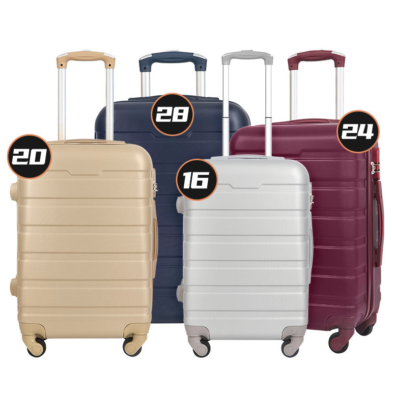 Cross-border special ABS material boarding case, gift travel password box, strong waterproof universal wheel trolley case wholesale