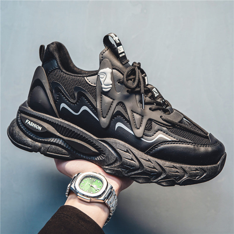 Hong Kong style 2025 autumn new men's sports shoes trendy dad shoes student low-top trendy shoes youth casual men's shoes