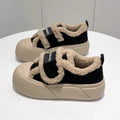 Slip-on loafers, platform soles, velcro cotton shoes, fall and winterfleece-linedthickened2026winternew arrival bread shoes trendy