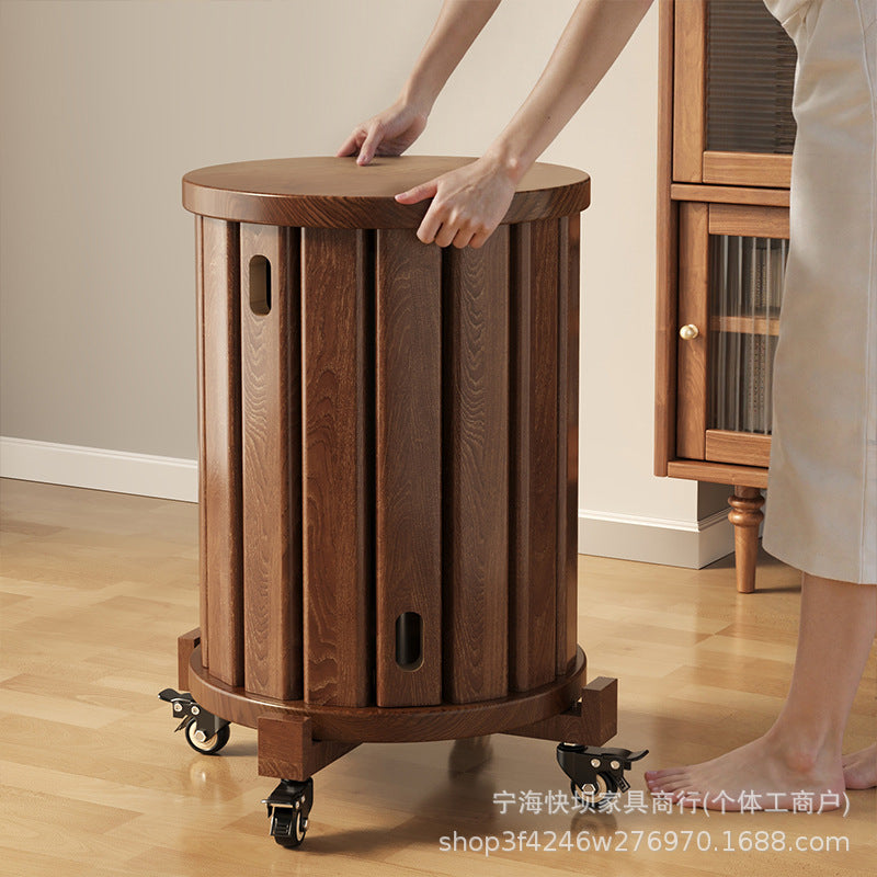 Stackable solid wood stools - household storage combination, nesting stools, restaurant small stools, guest spare coffee table stools
