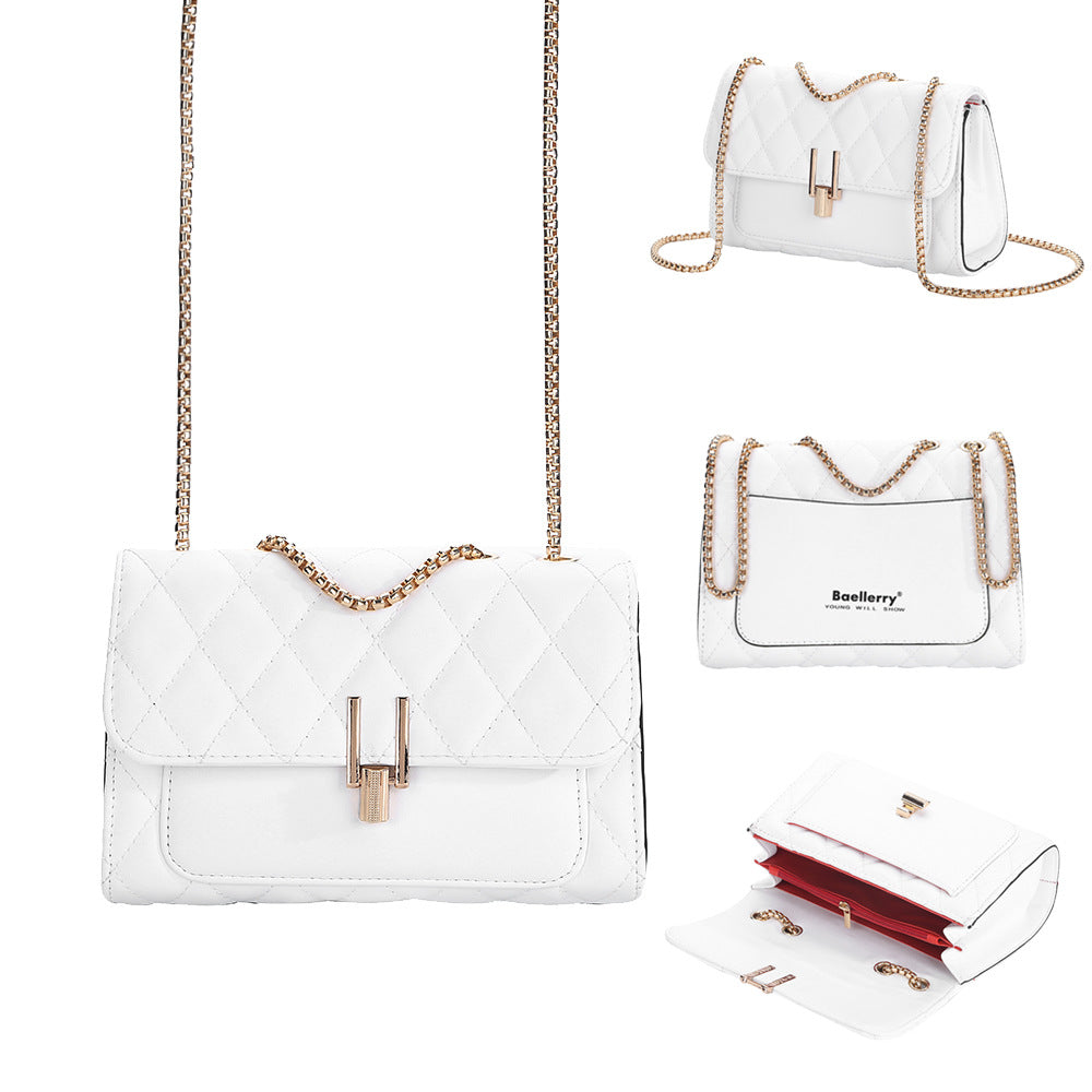 Spot wholesale new women's bag diamond lock small square bag fashion chain niche women's shoulder messenger bag