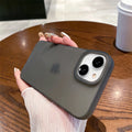 Large hole frosted shell suitable for apple 16pro transparent simple mobile phone case iphone14/12 anti-fall soft protective cover