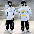 Boys' summer outfit set: short-sleeve top & shorts - trendy  style, lightweight kids' activewear, street style