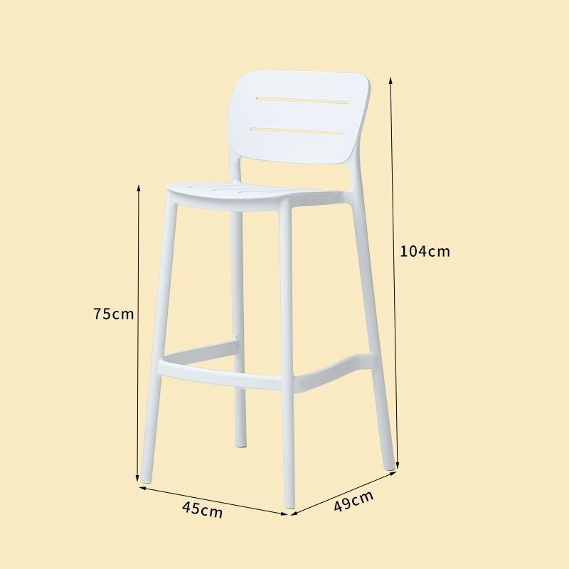Nordic designer bar stool - modern minimalist, light luxury plastic bar chair, stackable, trendy bar outdoor high stool