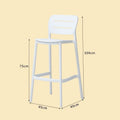 Nordic designer bar stool - modern minimalist, light luxury plastic bar chair, stackable, trendy bar outdoor high stool