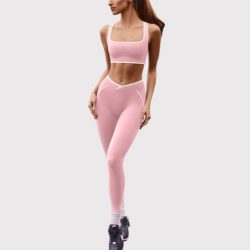 butt lift, tummy control, slimming look chest pad, running fitness shorts, halter sports intimates bra, yoga wear suit for women
