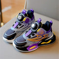 Boys' spring  new collection: rotating buckle kids' athletic chunky sneakers - breathable mesh for older boys