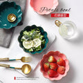 Salad breakfast bowl petal baking bowl eating bowl ceramic tableware single stylishins creative wholesale white porcelain casual