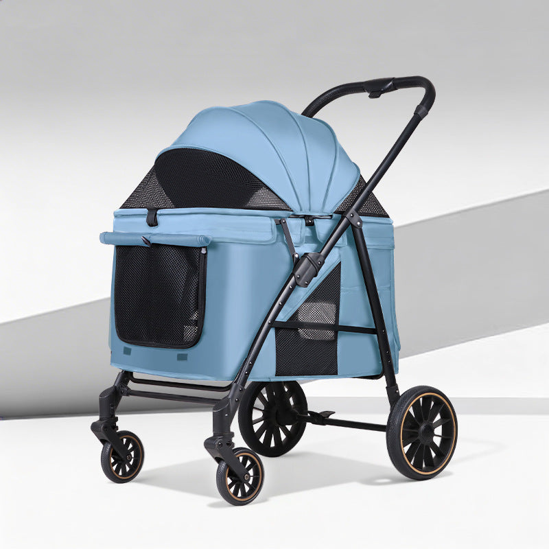2026 new arrival: factory direct wholesale of medium to large lightweight pet strollers - outdoor foldable cat carriers and dog pushchairs