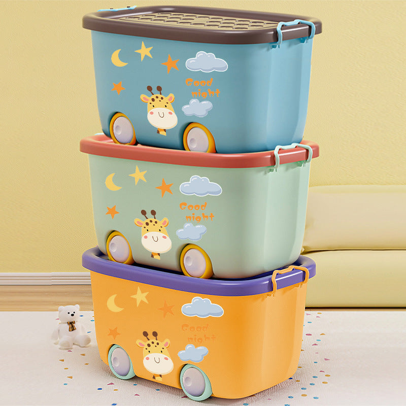 Large capacity kids' clothing storage bin - extra large organizer for baby toys, dolls, books, and more