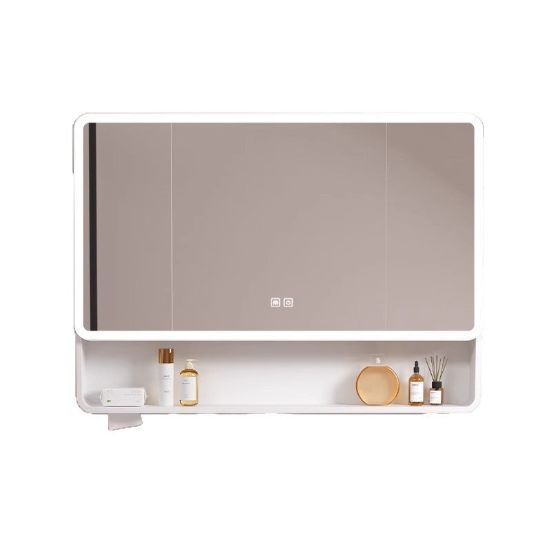 Honeycomb aluminum arc bathroom mirror cabinet lighting locker toilet wall-mounted mirror with vanity mirror smart mirror case