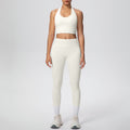 New halter neck backless sports bra set - cloud-soft compression high-waisted butt-lifting yoga outfit - quick-dry running & fitness apparel