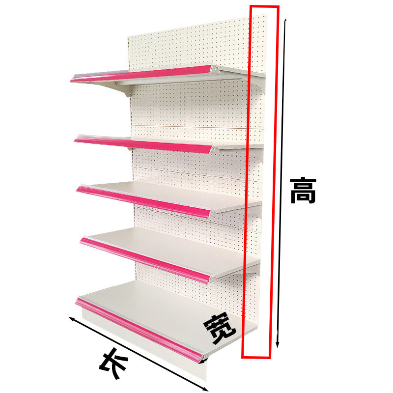 Shelf Supermarket Thickened Convenience Store Shelf Single Double-sided Multi-layer Hole Board Pharmacy Stationery Store Supermarket Shelf Display Shelf