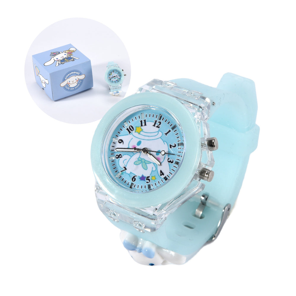 Kids' watch for girls - time-only, waterproof, drop-resistant, cute cartoon design, luminous, elementary school girl's analog-digital watch