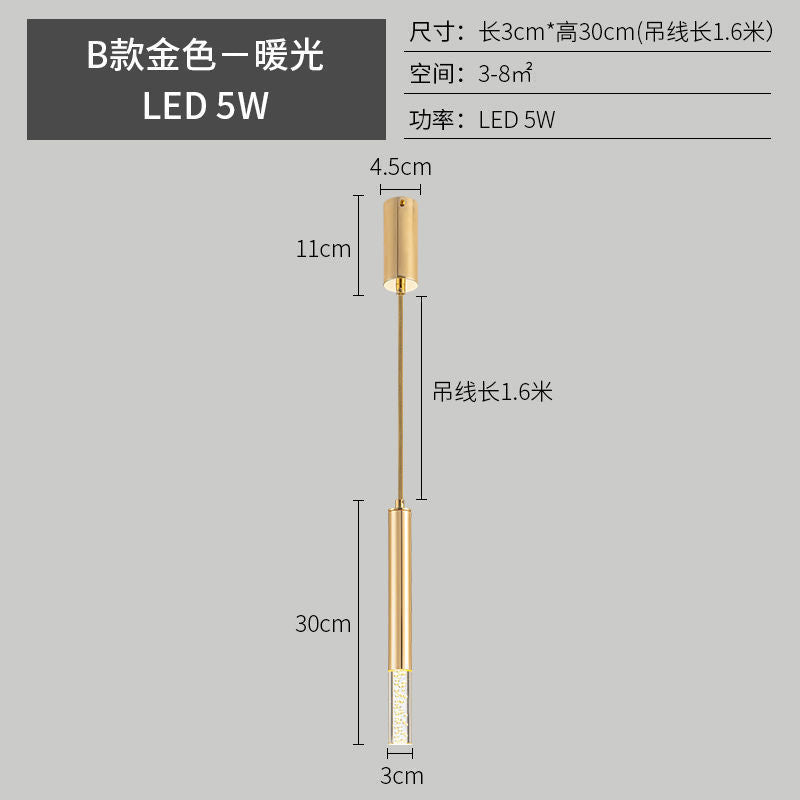 Chandelier bedside indoor bedroom lights ins Internet celebrities Nordic simple creative small personality restaurant bar lighting