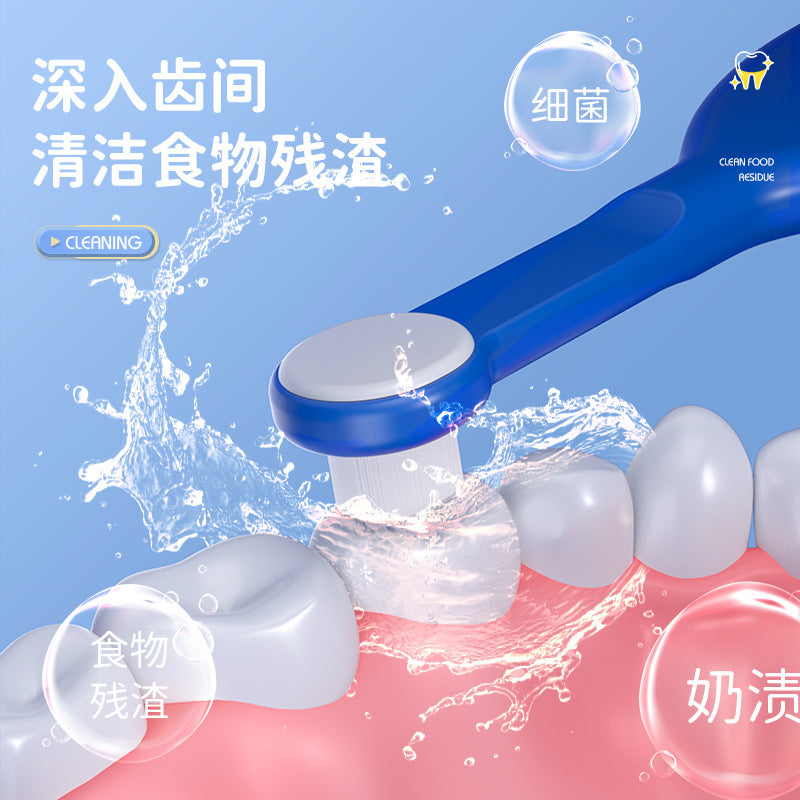 New cartoon children's 10,000-bristled toothbrush, soft-bristled toothbrush, baby tooth protection, small brush head, toothbrush box.