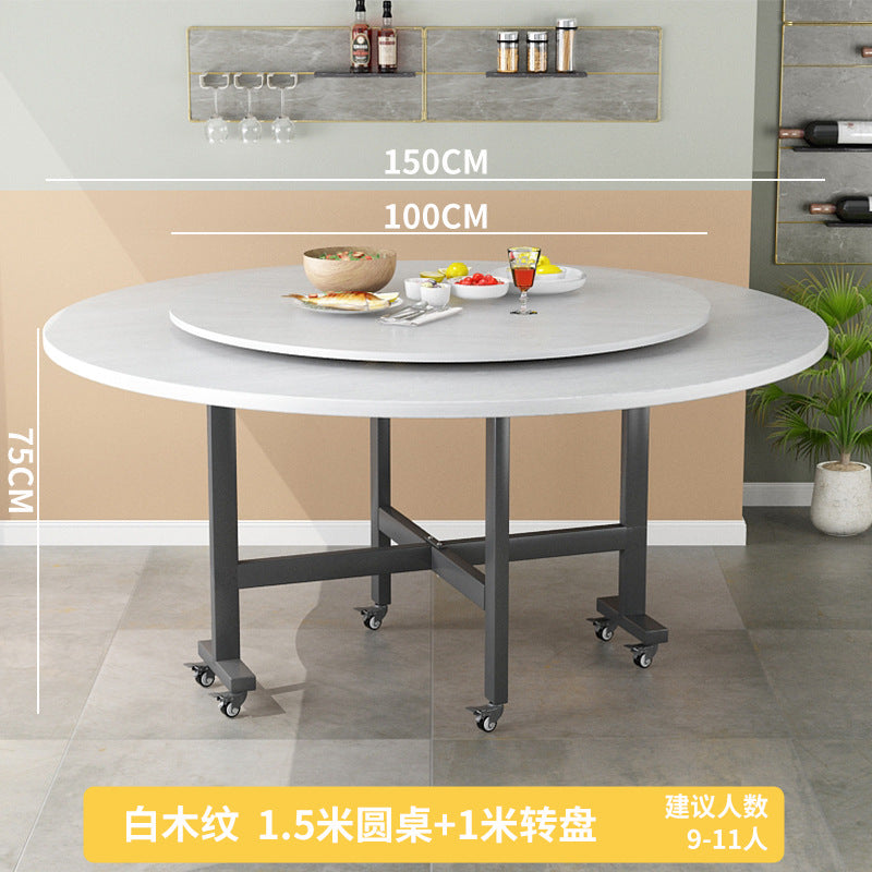 Dining table for homesmall apartment foldable table retractable dining table foldable large round table modern casual dining table