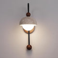 New chinoiserie medieval yellow travertine walnut wall lamp retro living room bedroom bedside stair corridor aisle atmosphere lamp