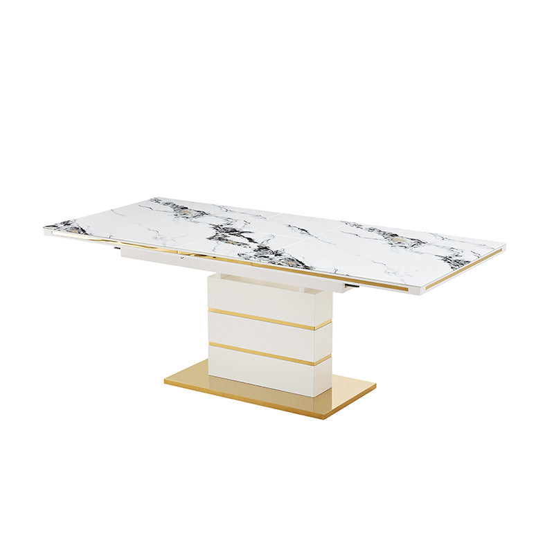 Folding dining table glass glass dining table retractable foldableaccessible luxurymdf table