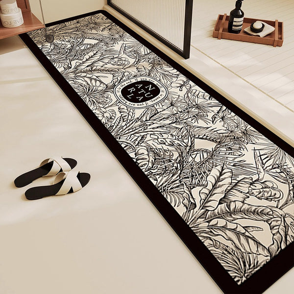 Bathroom diatom mud water-absorbing non-slip floor mat, quick-drying at the door of the bathroom, dirt-resistant and wear-resistant long foot pad, door mat