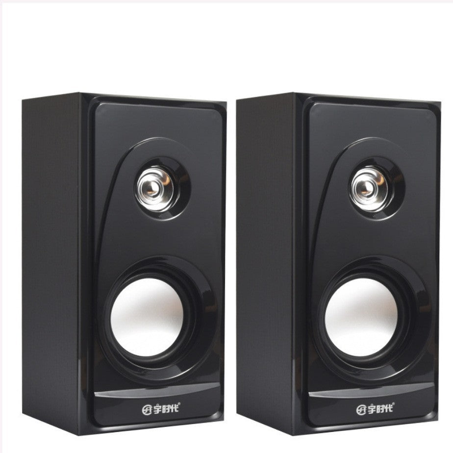 Yu times v09 mini speaker - universal basswood desktop speaker for desktops, laptops, and mobile phones