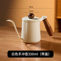 304 stainless steel hand brewing kettle walnut handle thin spout coffee pot outdoor hand brewed coffee utensils hanging ear drip kettle