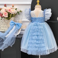 Girls' elsa princess dress -  summer new arrival - elsa gown with bow - frozen queen